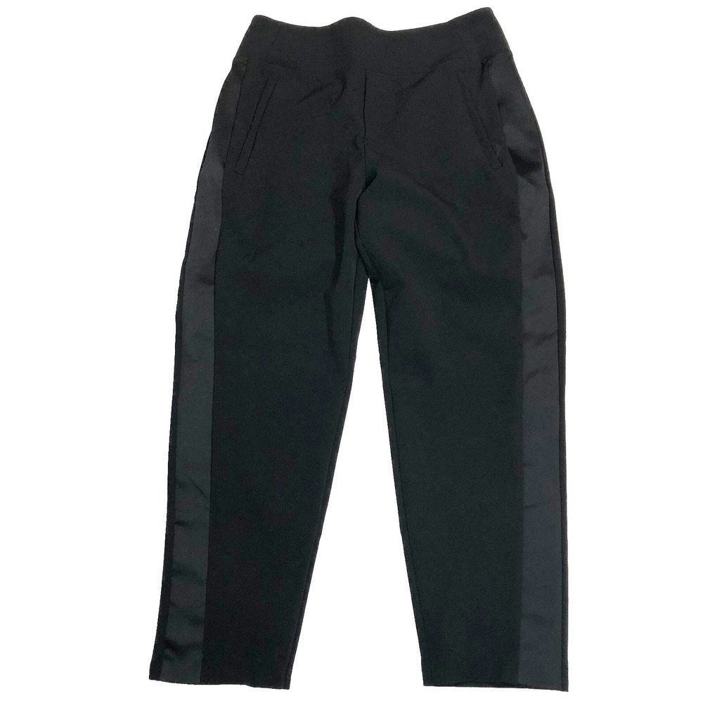 Athleta Pants Women's Size 6/Petite Black Endless Satin Side Strip Stretch